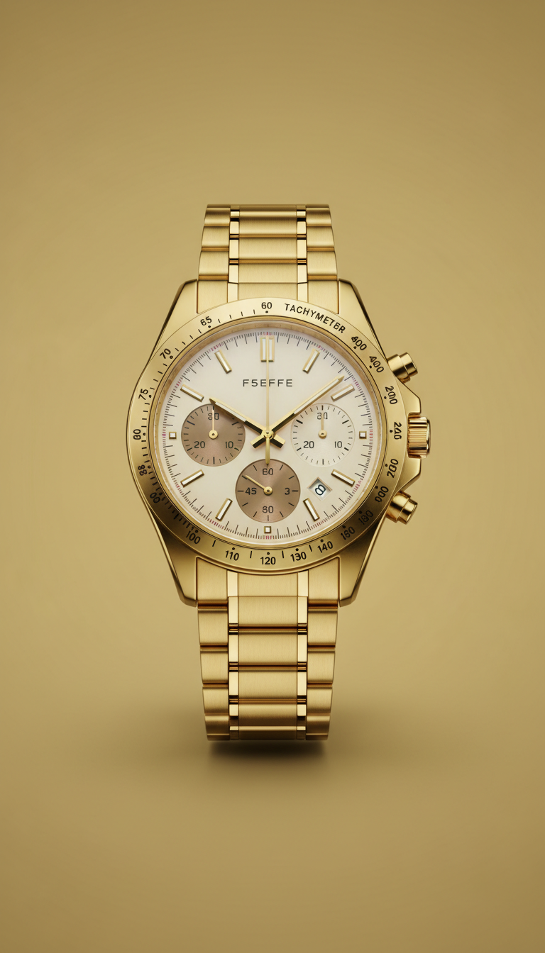 Gold Chronograph Wristwatch