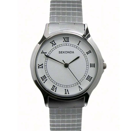 Sekonda 3022B Men's White Dial Expander Bracelet Watch