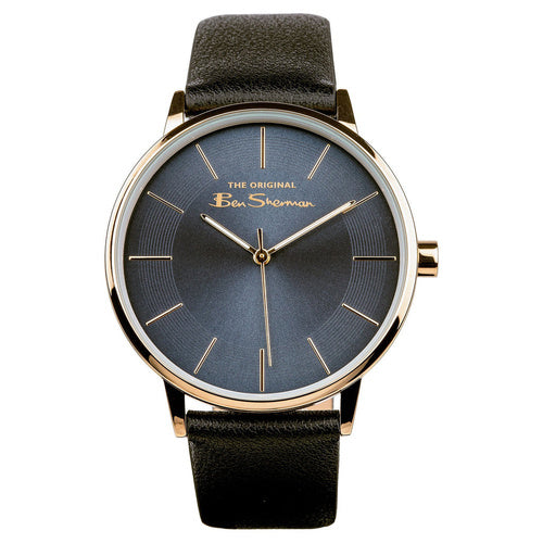 Ben Sherman BS099UB Men's Blue Dial Black Strap Watch