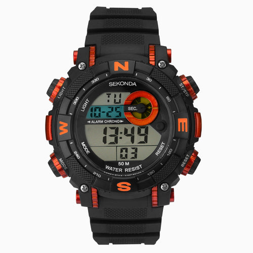 Sekonda 1527 Men's Black Digital Sports Watch